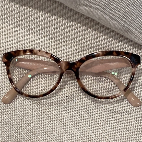 PRADA eye glasses 🤓 & case Italy VPR 1 1 R 50 17 R O J 101 140 tortoise & tan - Picture 8 of 16